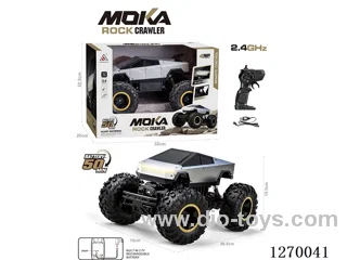 1:16 Big-Wheel 4WD Tesla Alloy Rock Crawler with Lights, included battery