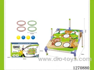 2-in-1 Ball Toss Hoop Combo Set