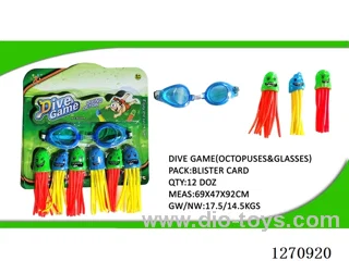 6 jellyfish + diving goggles