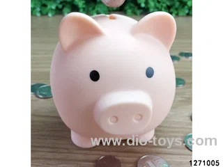 pig piggy bank in brown box