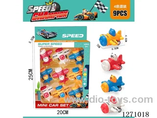 9PCS pull back airplane