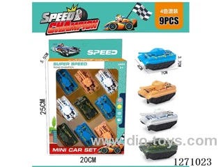9PCS pull back car