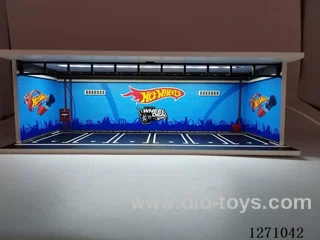 1:64 Light-up Garage/Parking Lot Alloy Car Storage Display Rack (with Acrylic Dust-proof Door)