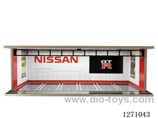 1:64 Light-up Garage/Parking Lot Alloy Car Storage Display Rack (with Acrylic Dust-proof Door)