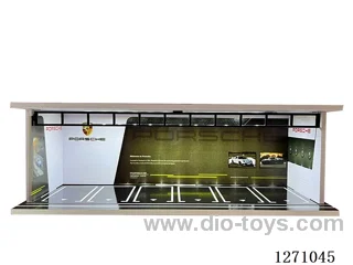 1:64 Light-up Garage/Parking Lot Alloy Car Storage Display Rack (with Acrylic Dust-proof Door)