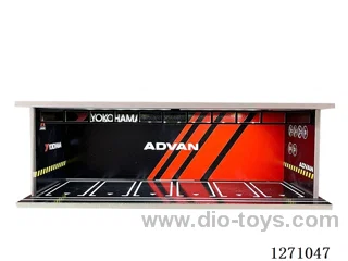 1:64 Light-up Garage/Parking Lot Alloy Car Storage Display Rack (with Acrylic Dust-proof Door)