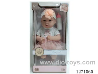 14-inch Full Vinyl Newborn Doll, with Bottle, No IC, No Function