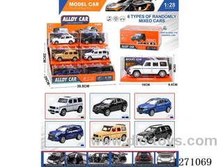 1:28 6 Models Assorted pull back car W L/M 12PCS