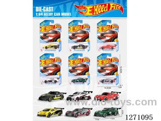 1:64 free wheel Alloy Cars 6 Models Assorted