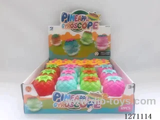Pineapple Light-up Spinning Top 12pcs