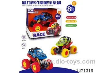 Pull-Back Spring Off-Road Car - Hummer (Battery-Operated)