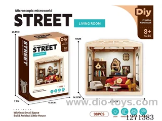 Micro Play House Living Room Set (Decorative Ceiling, With Lights)