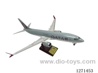 1:85 Scale Qatar Airways 737 MAX 8 Voice-Activated Light-Up Wheeled Scale Model Airplane