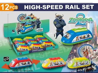 Double pull-back high-speed rail car UV 4-color mixed 12PCS