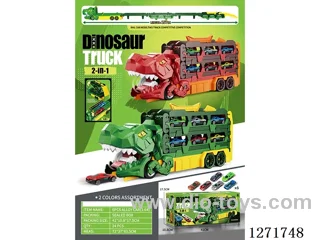 Tyrannosaurus Rex Folding Catapult Track Car (Includes 6 free wheel alloy cars)