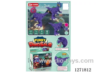 One-Legged Dinosaur with Whistle (Movable Head and Tail) – 3 Colors
