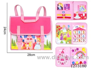 Montessori Early Learning for Kids - Felt Castle Pink Backpack Style (4 pages)