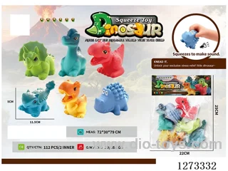 6 Styles Dinosaur Vinyl BB Whistles