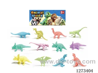 PVC Solid-Body Mini Dinosaur Set (12PCS Set)