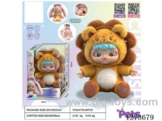Heartbeat doll + lights + music + 4 IC + storage function for single/double shoulder backpacks