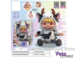 Heartbeat doll + lights + music + 4 IC + storage function for single/double shoulder backpacks