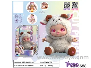 Heartbeat doll + lights + music + 4 IC + storage function for single/double shoulder backpacks