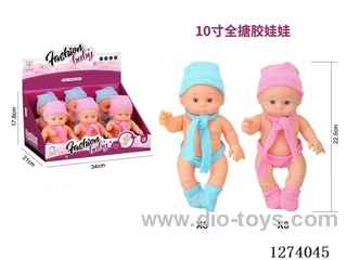 10-inch all-vinyl dolls (6 per box)