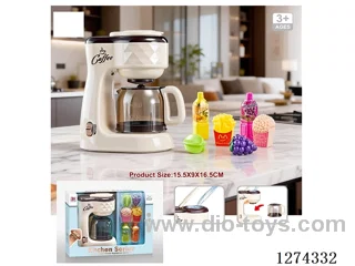 Coffee Maker Set / Lights, Music, Drip Sound / 2 AA batteries not included