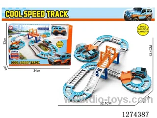 B/O track car: 1 AA battery (not included) / 29 pcs