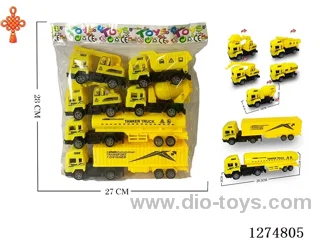 6PCS pull back toys 2 mixed