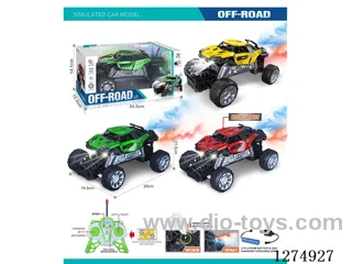 27MHz 6ch 1:16 rc alloy car with light/spray included battery