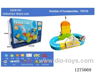 72PCS DIY Gear Transformable Track Car
