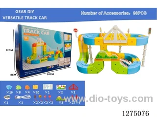 98PCS DIY Gear Transformable Track Car