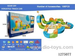 108PCS DIY Gear Transformable Track Car
