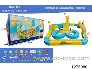 194PCS DIY Gear Transformable Track Car
