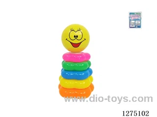 5-Layer Floral Rainbow Ring Toss (Smiley Face)