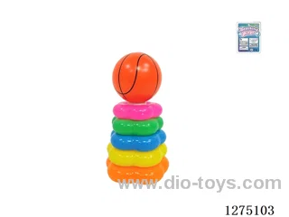 5-Layer Floral Rainbow Ring Toss (Basketball)