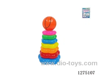 7-Layer Floral Rainbow Ring Toss (Basketball)