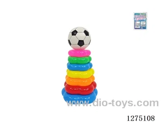 7-Layer Floral Rainbow Ring Toss (Soccer Ball)