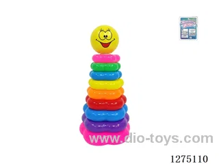 9-Layer Floral Rainbow Ring Toss (Smiley Face)