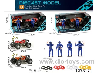 Small inertia alloy car with light + Racer + Tires included AG13*3