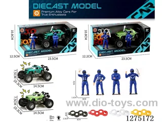 Small inertia alloy car with light + Racer + Tires included AG13*3