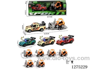 pull back car W L/M + free wheel car included AG13*3