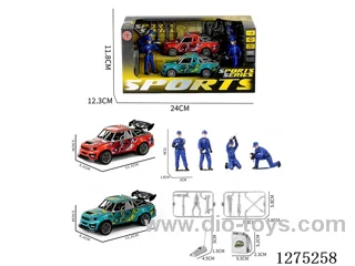 2PCS pull back car + Mechanic + Tools