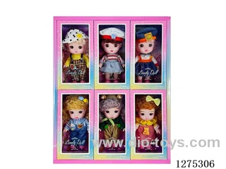 6 inch vinyl doll 6PCS