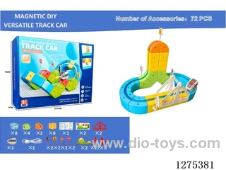 72PCS Magnetic DIY Transformable Track Car