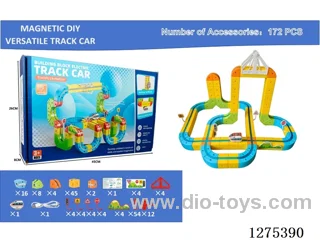 172PCS Magnetic DIY Transformable Track Car