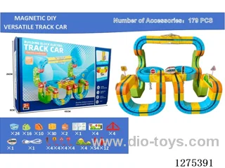 179PCS Magnetic DIY Transformable Track Car