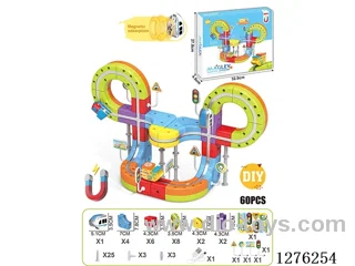 60PCS DIY Magnetic Levitation Track included battery