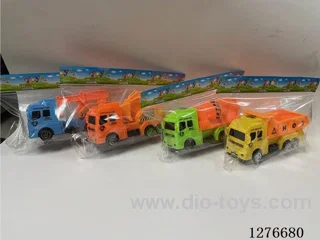 4-Style Pull-Back Construction Vehicles